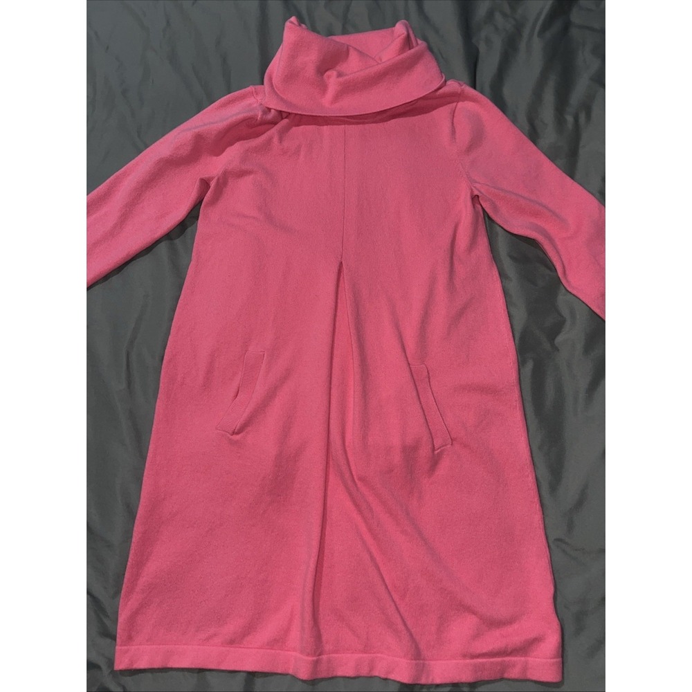 Tyler Boe Women's Cotton Cashmere Pink Dress Size Extra Small Cowl Neck Pockets